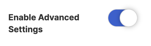 Enable advanced settings