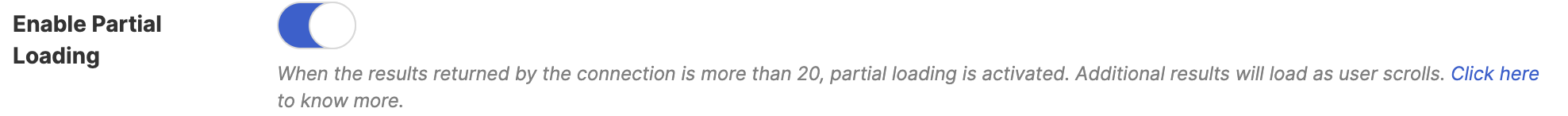 Enable Partial Loading