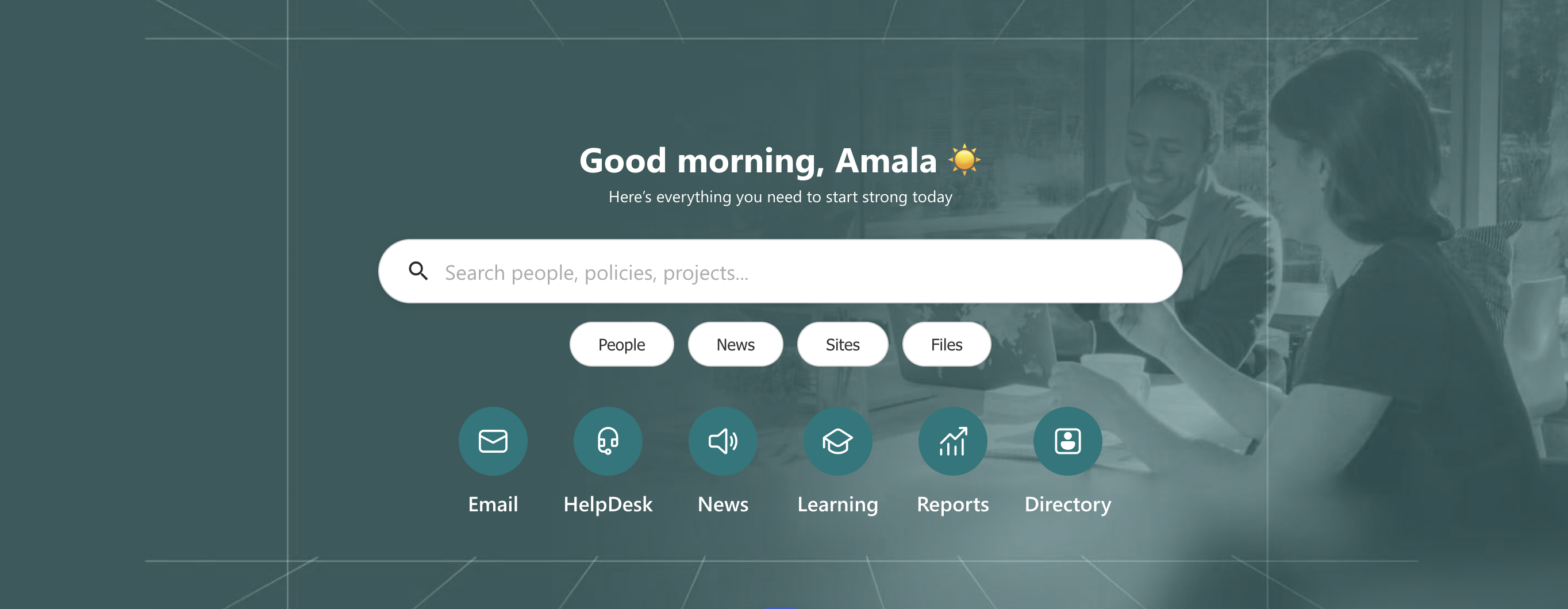 Personalized welcome message