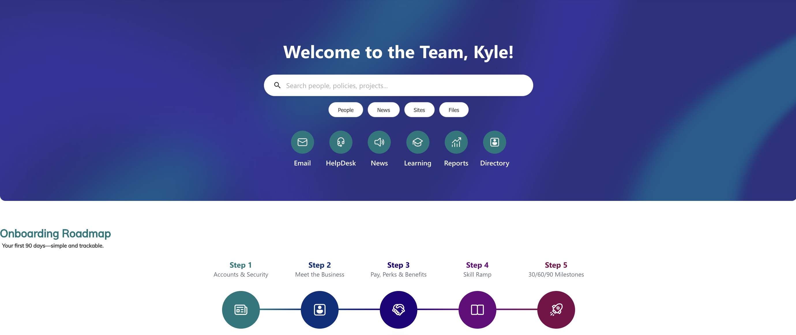 onboarding page
