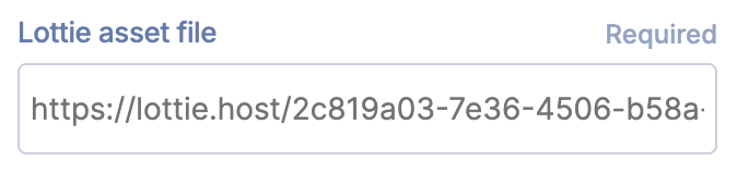 Lottie asset file