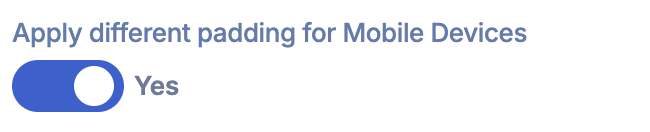 Apply different padding for mobile devices