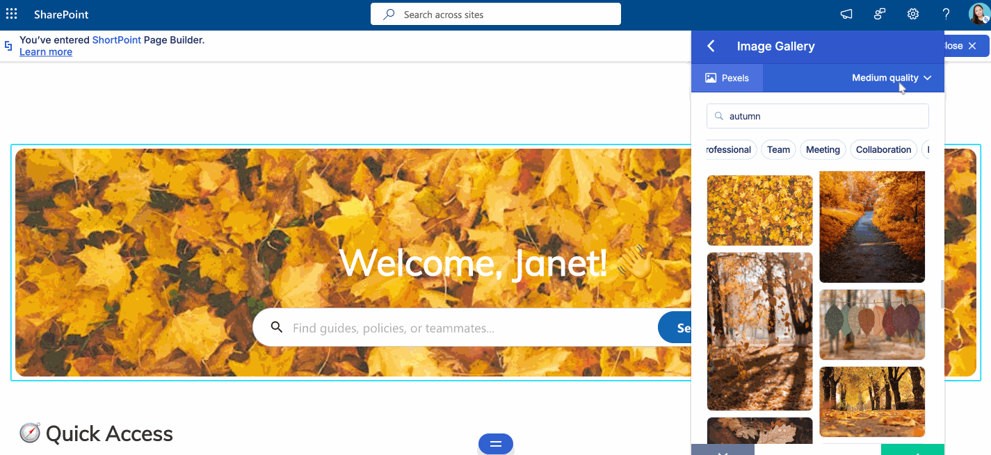 select an image quality