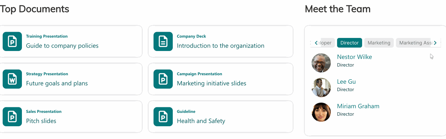 Employee Directory with smart filtering