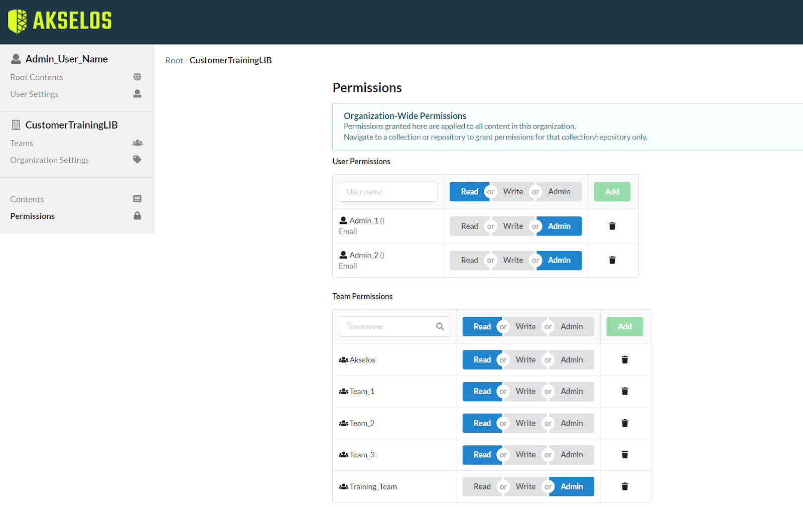 Collaboration and Access Control UI