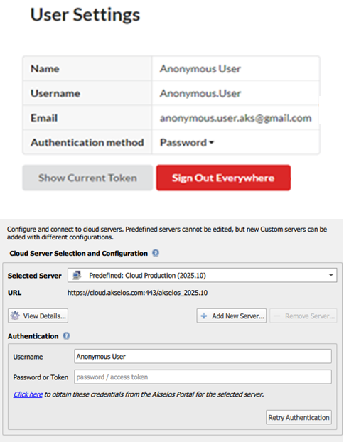 Authentication and Integration UI