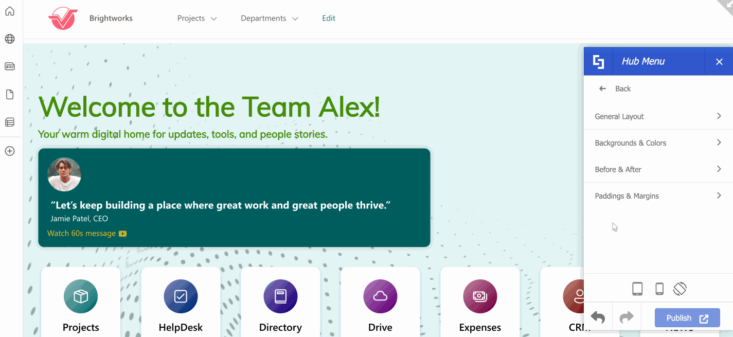 customize hover color