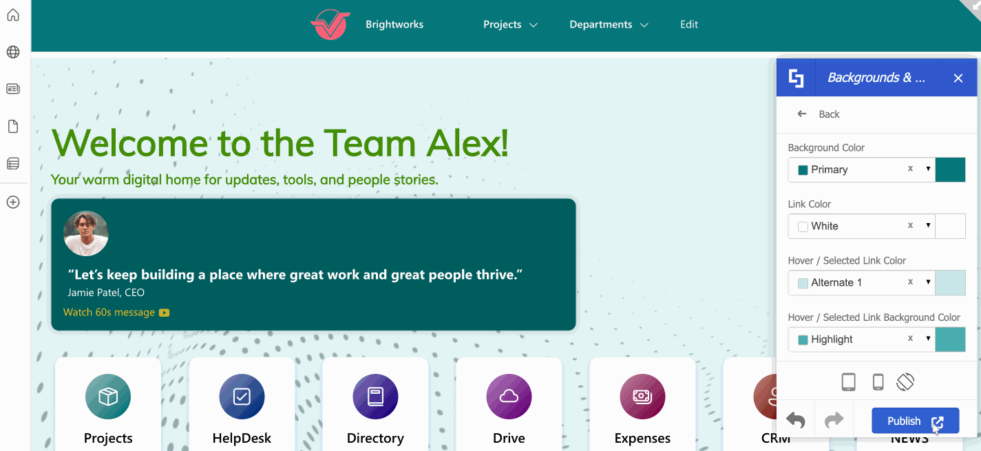 experiment with page builder