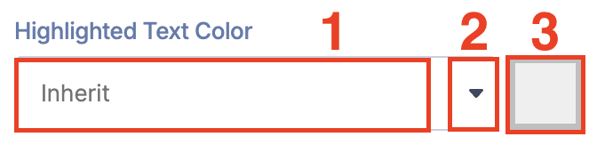 highlighted text color