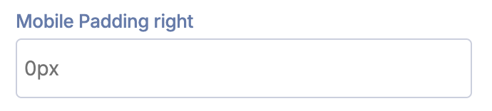 mobile padding right