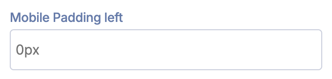 mobile padding left