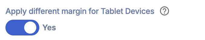 Apply different margin for tablet devices