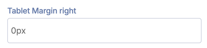tablet margin right