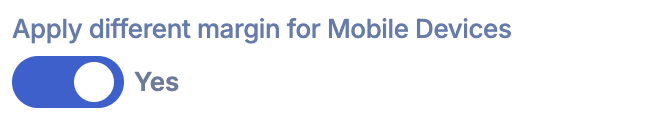 Apply different margin for mobile devices