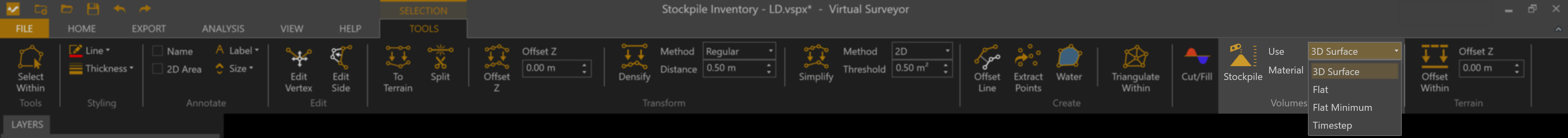 Selecting a Reference Type for the Stockpile