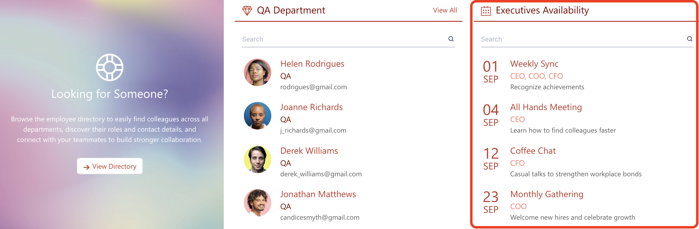 Executive availability