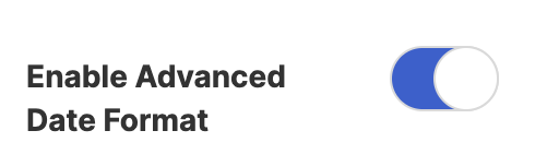 enable advanced date format