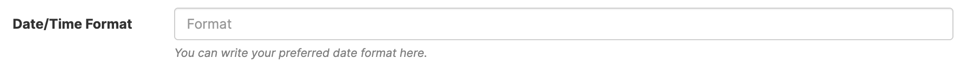 date and time format