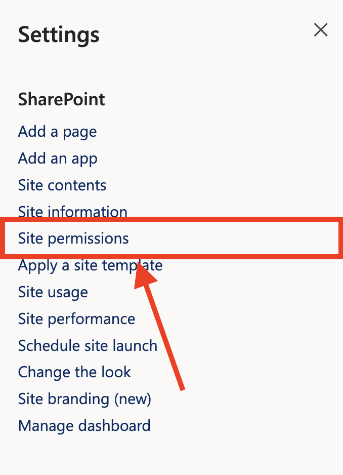 Site Permisions