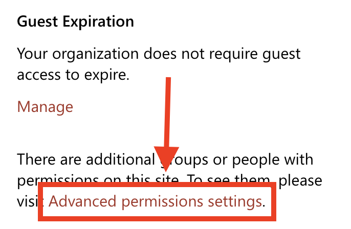 Advanced Permission settings