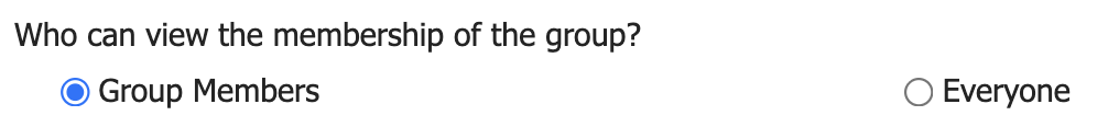 Who can view the membership of the group