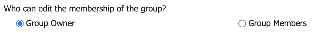 Who can edit the membership of the group