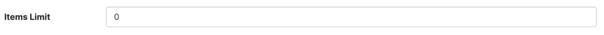 Items Limit