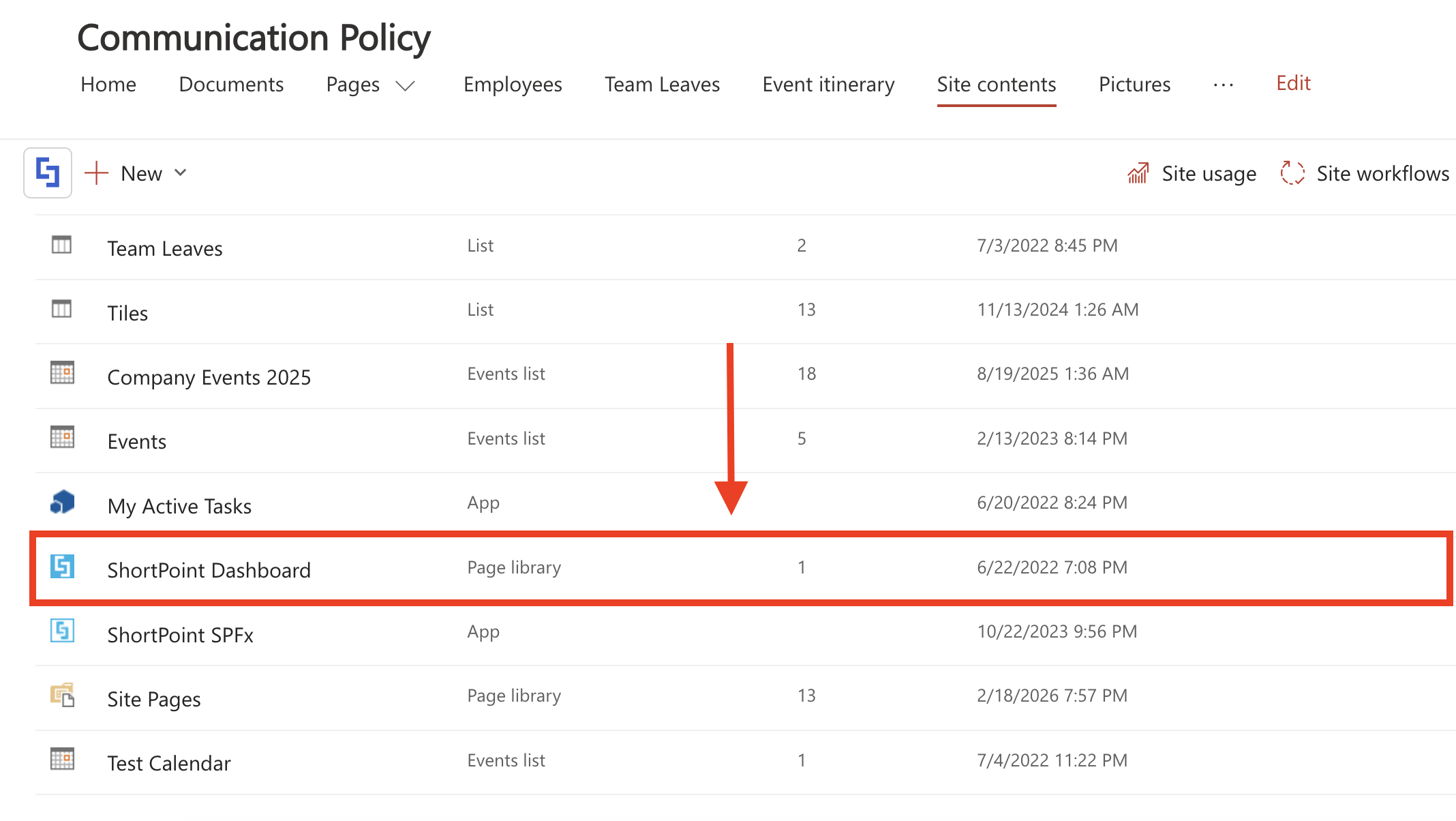 ShortPoint Dashboard