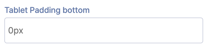 Tablet Padding Bottom