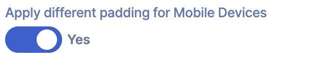 Apply different padding for mobile devices