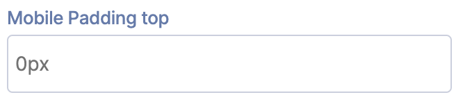 Mobile Padding Top