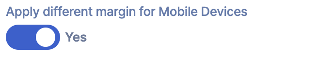 Apply different margin for mobile devices