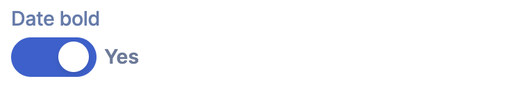 date bold