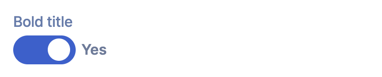bold title