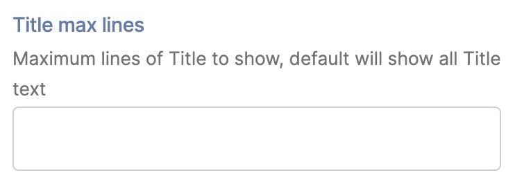 title max lines