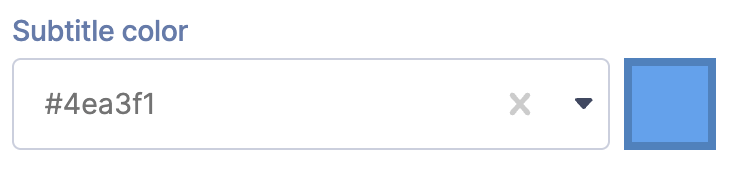 Subtitle color