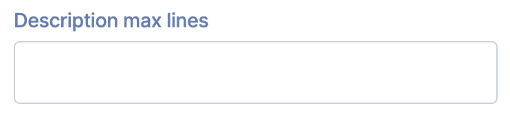 Description max lines