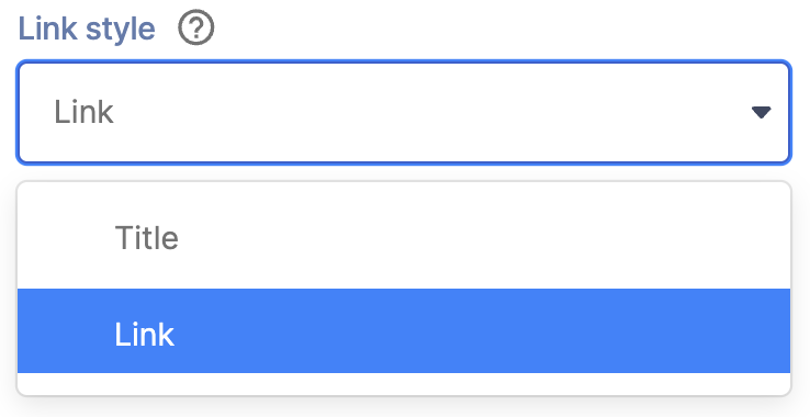 Link Style