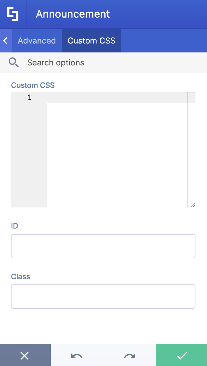 Custom CSS tab