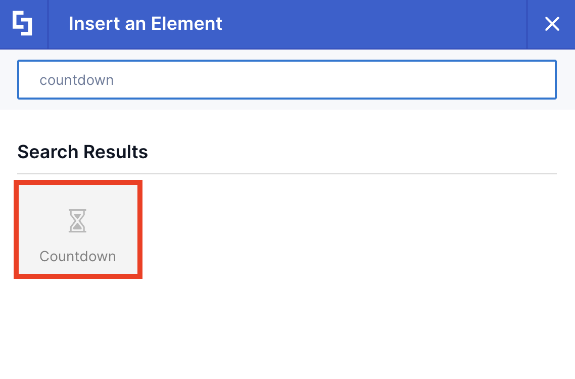 countdown design element