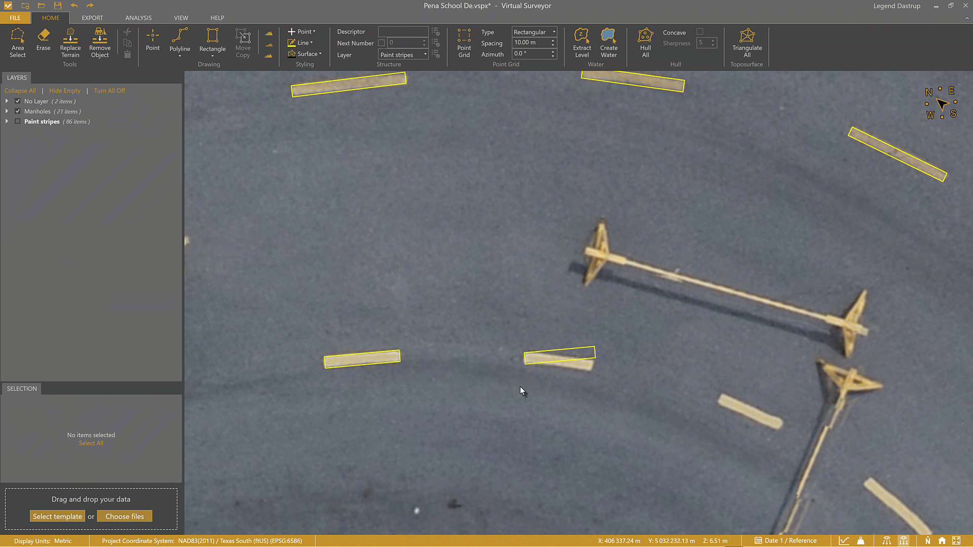 A geometry being rotated.