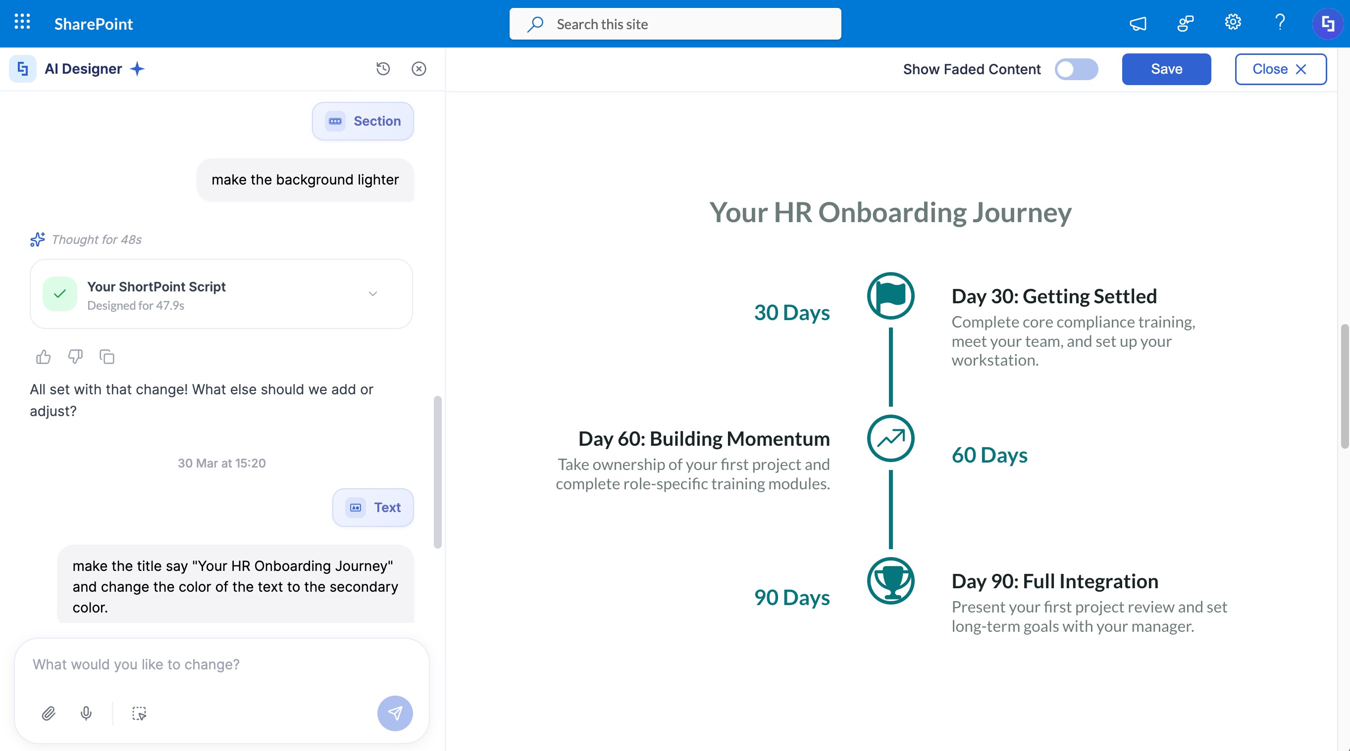 continuous conversation with AI