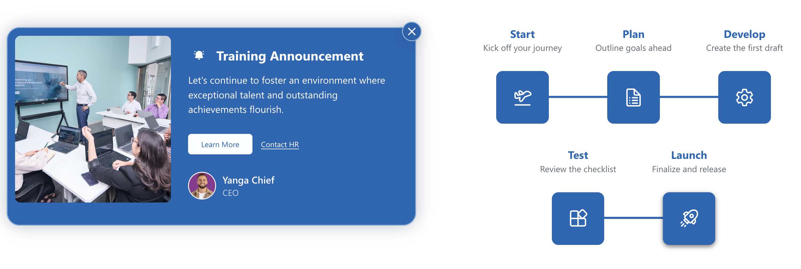 default announcement