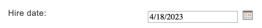 Hire date