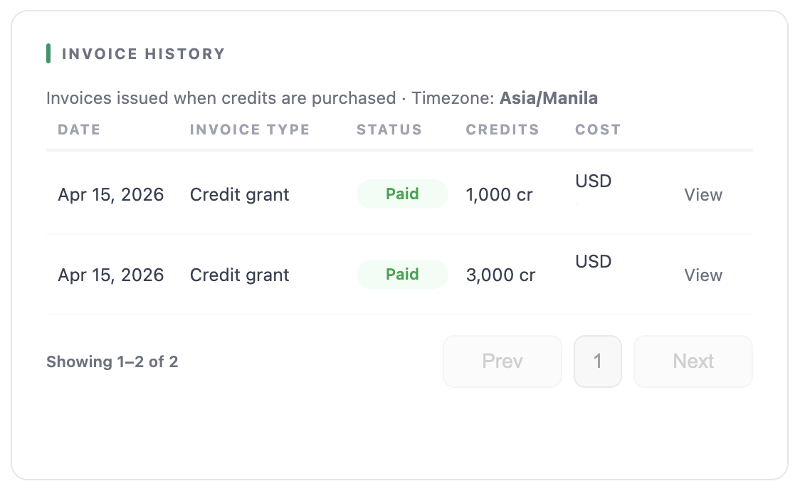 sample invoice