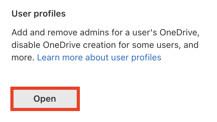 open user profiles