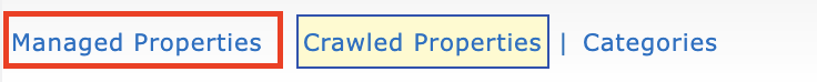 Crawled Properties tab