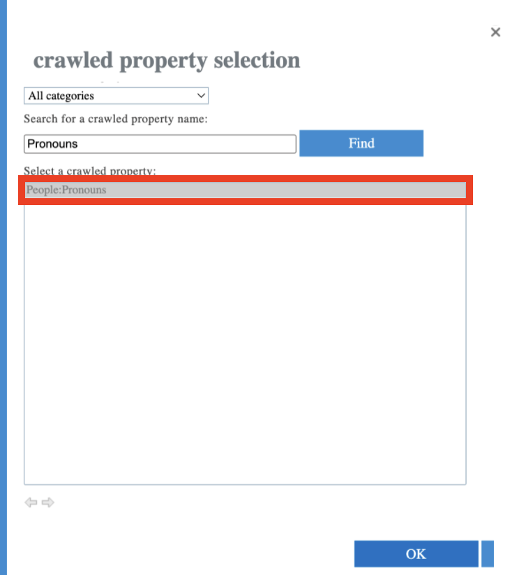 find custom property