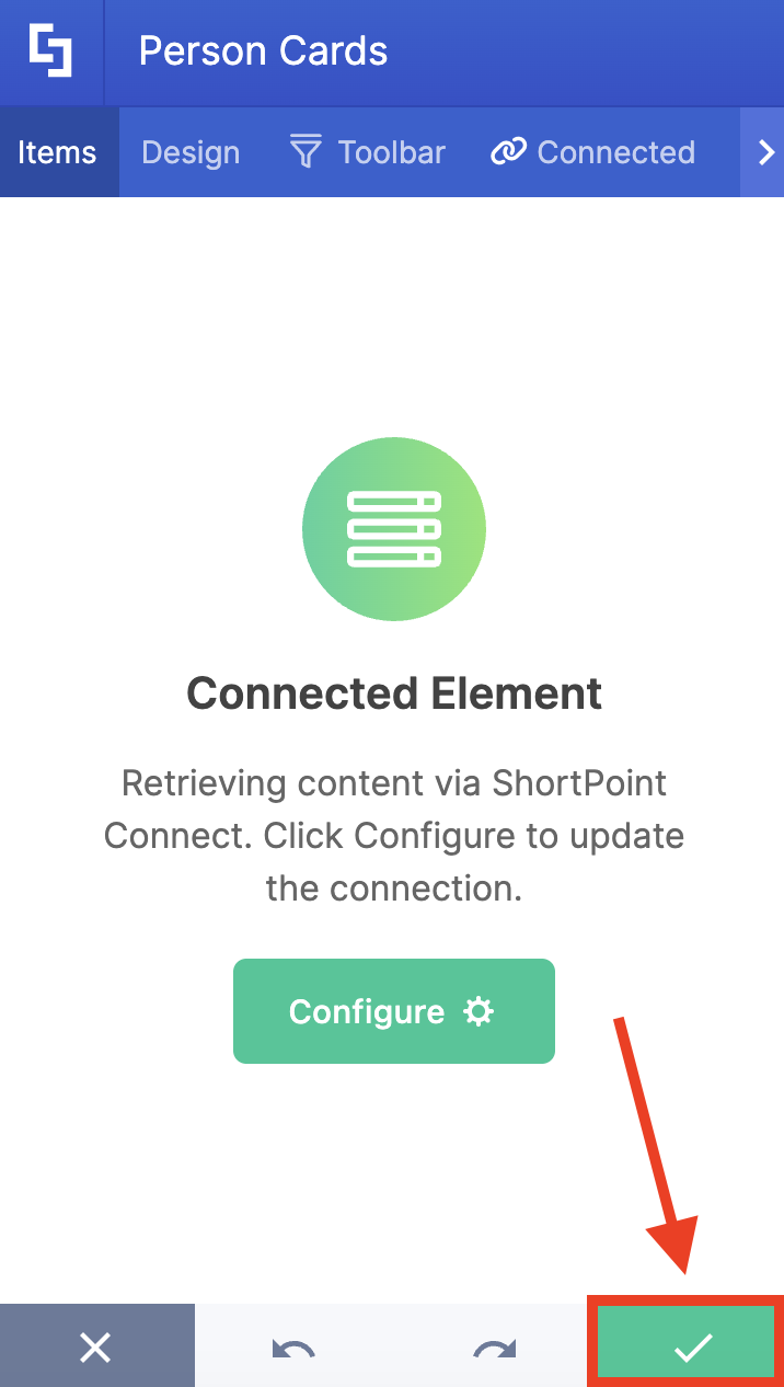 green check mark