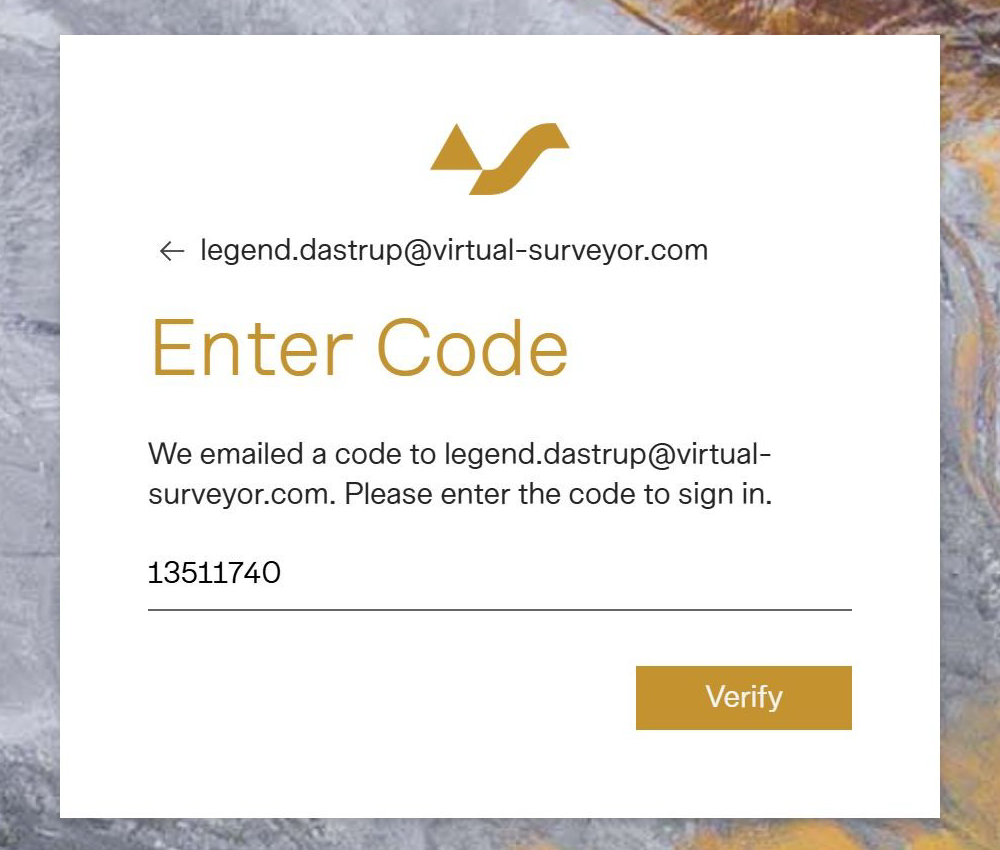 Enter the verification code.